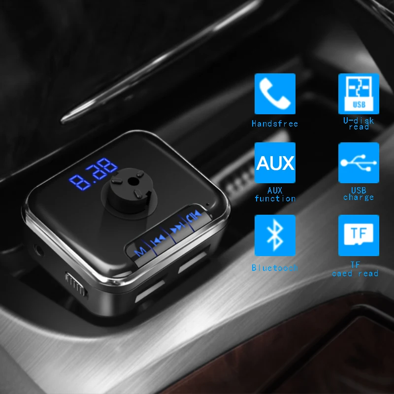 Автомобильный музыкальный плеер MP3 Bluetooth динамик телефон мобильное зарядное