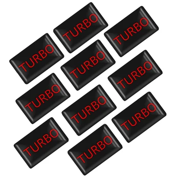

10pcs Car styling TURBO small Decorative Badge Hub caps Steering wheel for Ford Focus ST RS Fiesta Mondeo Tuga Ecosport Fusion