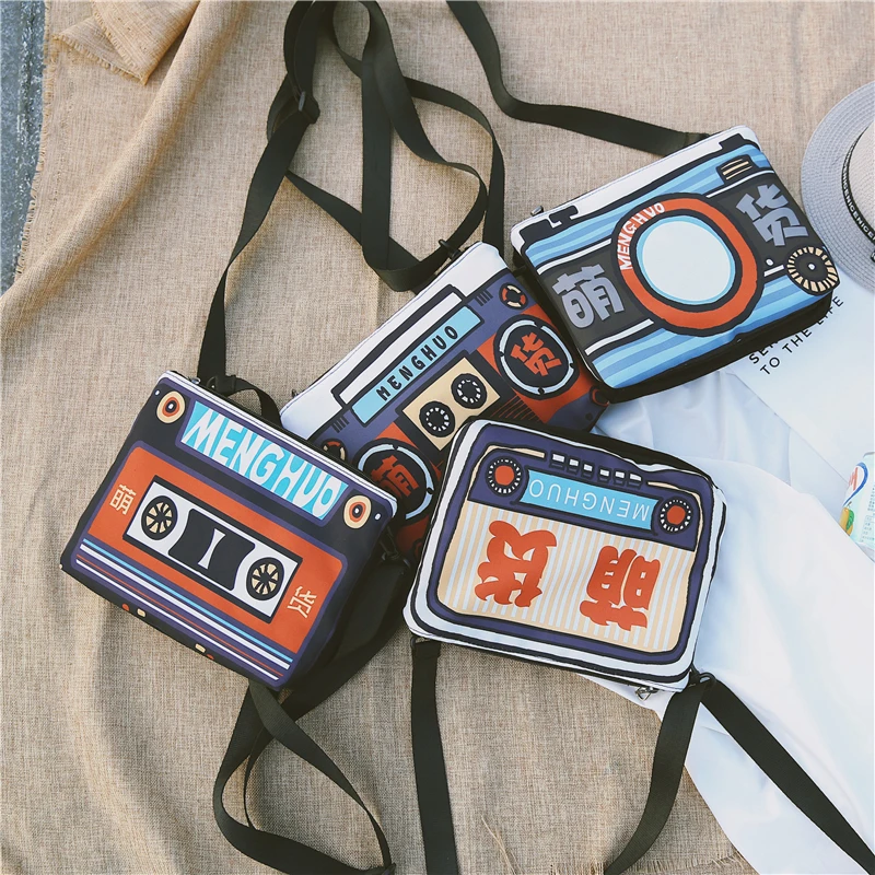 Menghuo 2018 Personality Retro 3D TV Tape Camera Radio Shape Women Handbag Ladies Shoulder Bag Messenger Bag Rock Cross-body Bag (29)