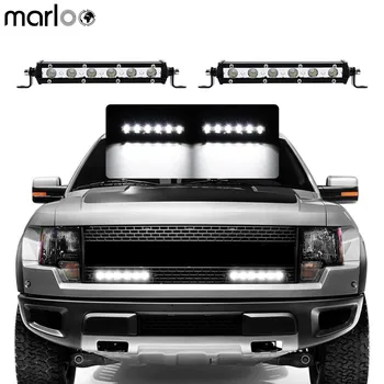 

Marloo 2X 7 Inch Slim18W LED Light Bar With Mounting Bracket Offroad Driving Work Lamp SUV ATV Car 4WD 4X4 Truck