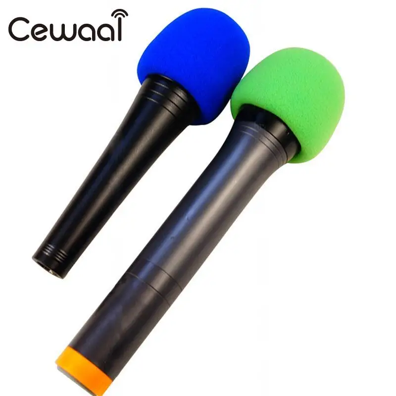 Cewaal 10pcs/lot Colorful Microphone Foam Mic Cover Handheld Microphone