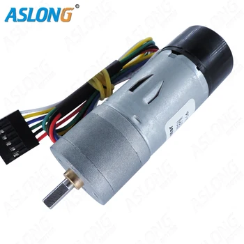 

high quality low cost JGA25-370B carbon brushed 4mm shaft diameter dc gear motor with encoder with gearbox reduction ASLONG