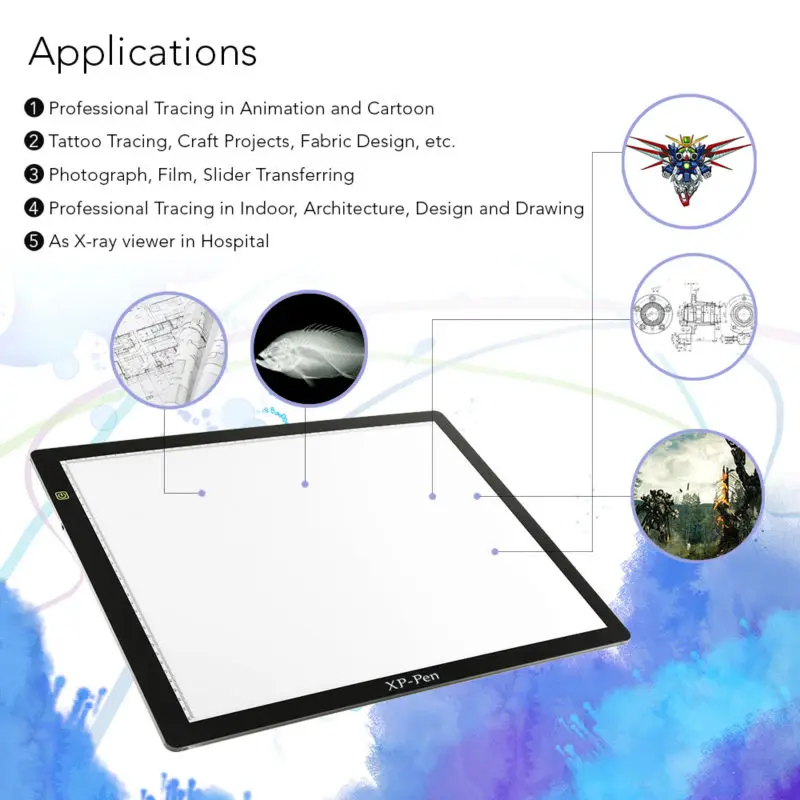 XP-Pen CP A3 24 Дюймов LED Искусство Трассировки Light Table световой Короб Затемнения Drawing Pad X-ray Pad с Скрепки и противообрастающих перчатки