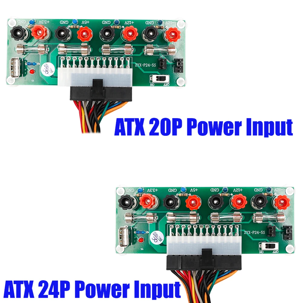 New 20/24Pins ATX Benchtop Power Board PC Computer Breakout Adapter Switch Module New 20/24Pins ATX Benchtop Power Board PC Computer Breakout Adapter Switch Module