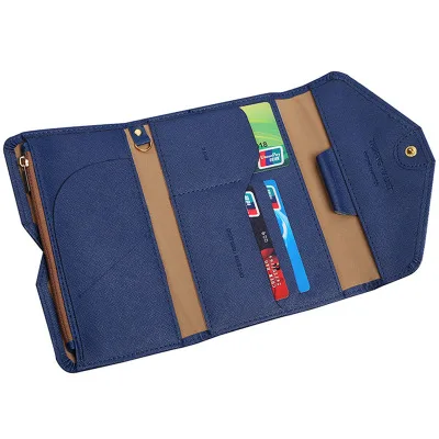 2019 Unisex PU Leather ID Holder Travel Passport Cover Package Bag Multi-functional Three Fold Credit Card | Багаж и сумки