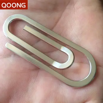 

QOONG 5 Piece Stainless Steel Silver Slim Pocket Credit Card Money Clip Holder Men Women Metal Wallet Clip Steel Bill Clip Clamp