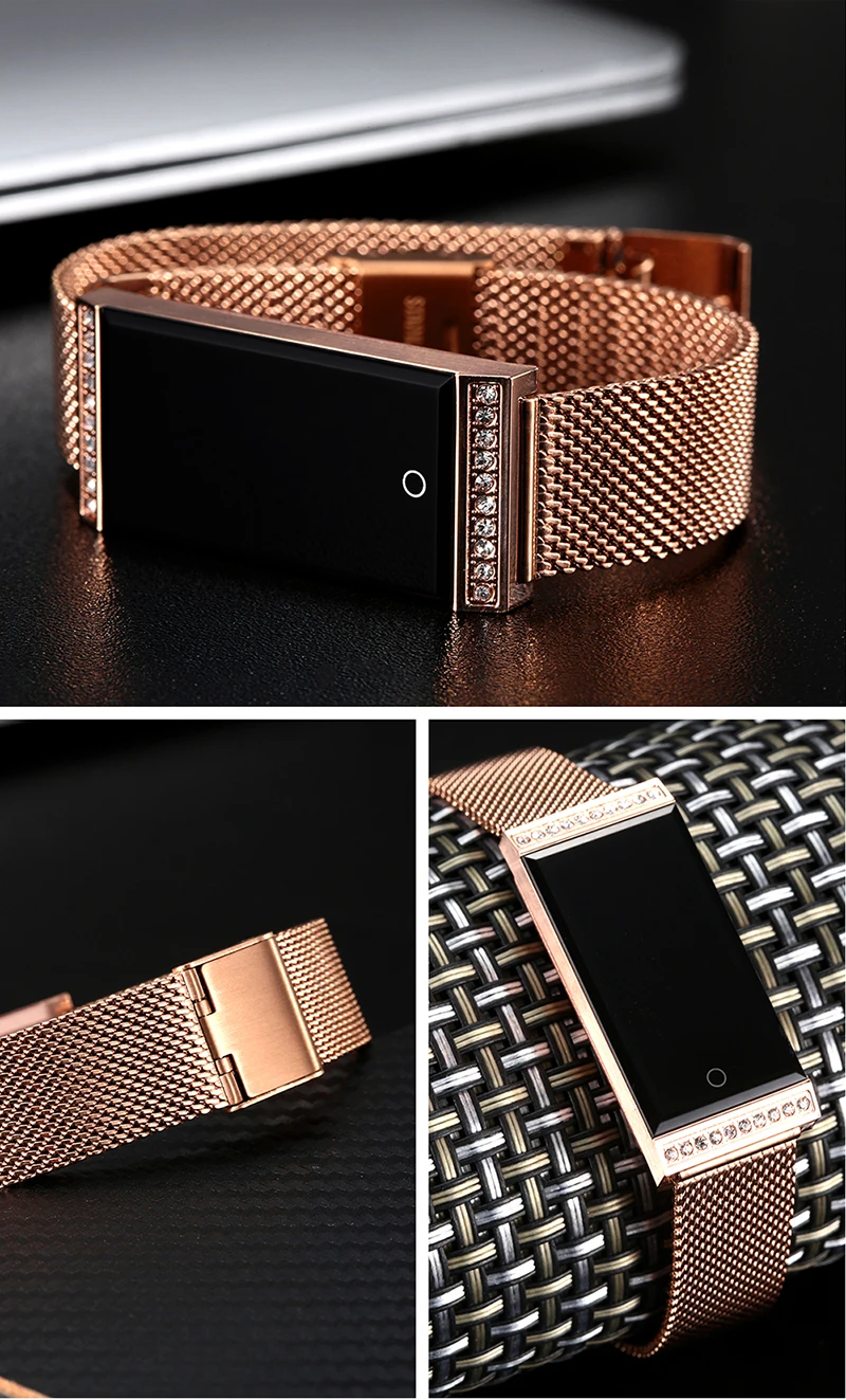 MAFAM Luxury Women Smart Bracelet IP68 Waterproof Fitness Tracker Heart Rate Blood Pressure Monitor Sport Smart Watch Band Clock (18)