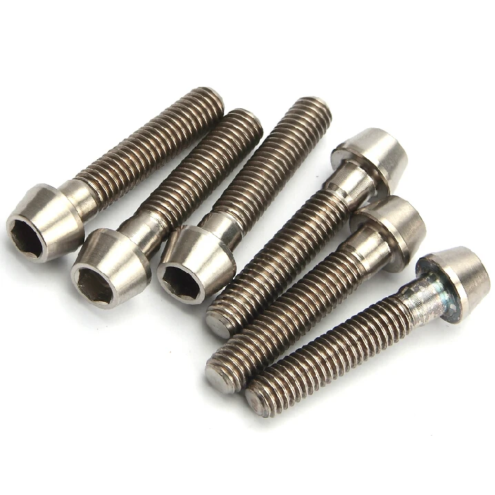 M5 x 40mmTitanium Ti Bolt Screw Conical Head Taper Head Mountain