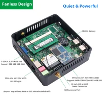 מיני pc 4K מיני PC Intel Celeron 3965U HD Graphics 610 Windows 10 HDMI VGA WiFi Fanless מיקרו Desktop PC Box טלוויזיה (5)