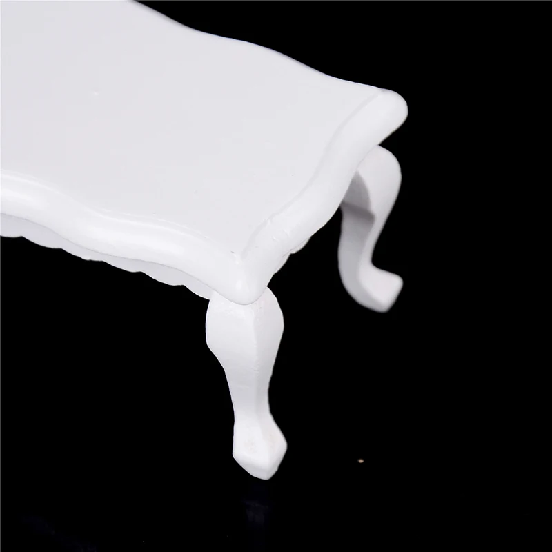 2018 Hot 1/12 Dollhouse Miniature Furniture White Wave-Edged Wooden Coffe/End Table Model House Furniture Toys for Kids Children 2018 Hot 1/12 Dollhouse Miniature Furniture White Wave-Edged Wooden Coffe/End Table Model House Furniture Toys for Kids Children