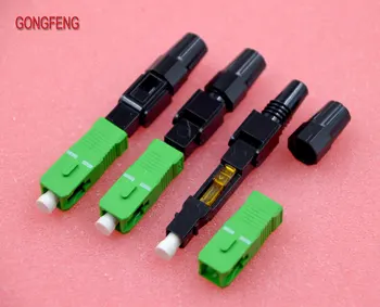

GONGFENG 100PCS NEW Hot Sell Optic Fiber Quick Connector FTTH SC Single Mode UPC/APC Fast Connector Special Wholesale TO Brazil