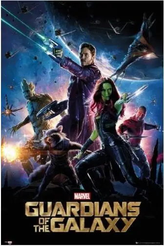 

GUARDIANS OF THE GALAXY - ONE SHEET MOVIE MARVEL COMICS SILK POSTER Decorative Wall paint 24x36inch
