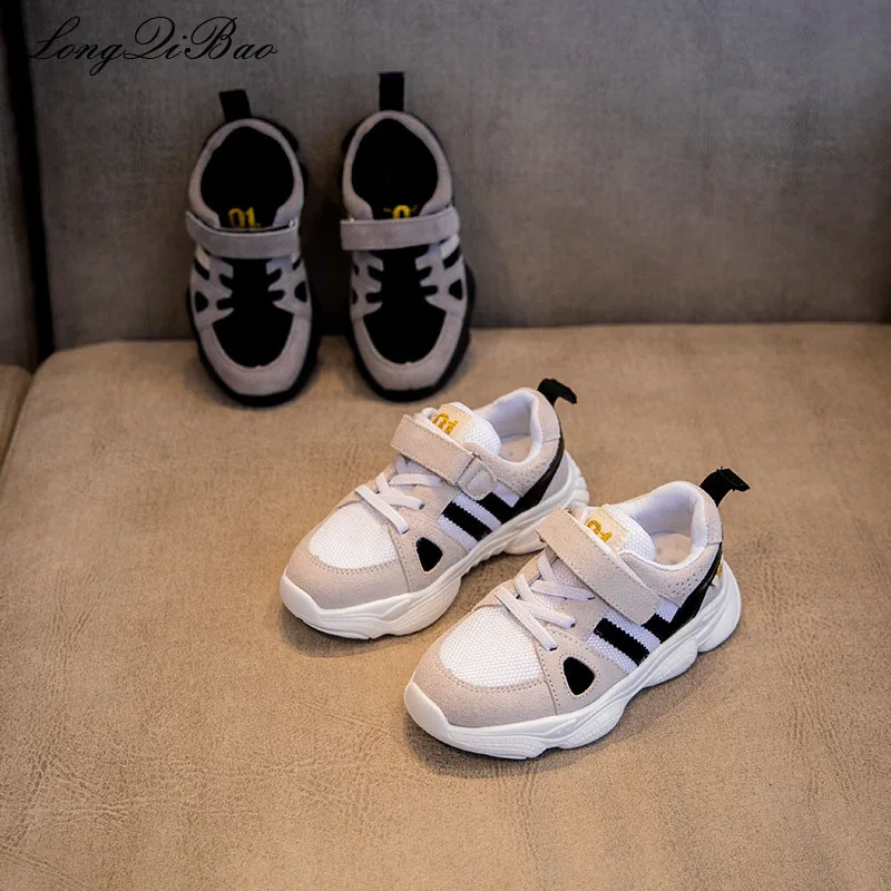 

Children's shoes 2019 spring new Korean children's leather sports shoes boys and girls breathable casual running shoes