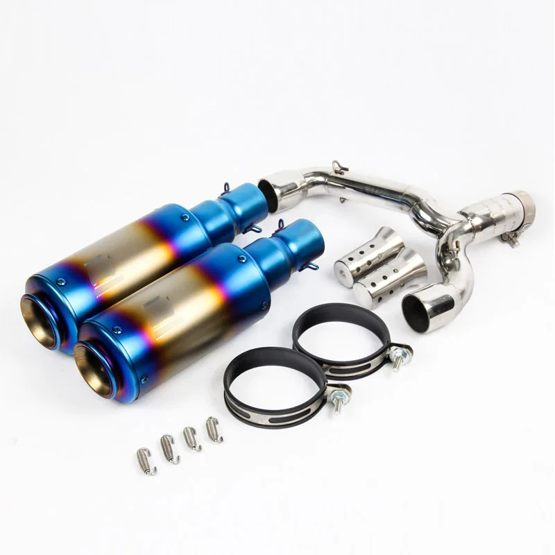 

For Suzuki GSR 400 600/BK400 600 Slip On 51mm Motorcycle Exhaust Muffler Pipe With Middle Link Pipe Set Motorbike Escape Refit