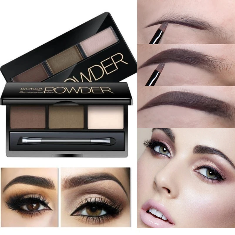 

3 Color Professional Eye Shadow Powder Highlight Shadow Palette Eyes Make Up Waterproof Long Lasting Matte for Women Eyeshadow