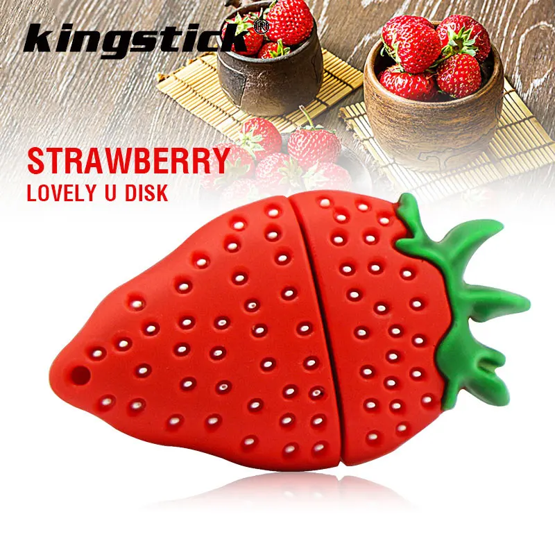 

Hot sale Strawberry USB Flash drive cat mouse pen drive pendrive 4gb 8gb 16gb 32GB 64GB memory usb stick u disk free shipping