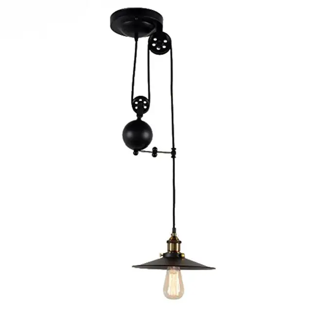 retractable hanging light vintage loft industrial pendant lights