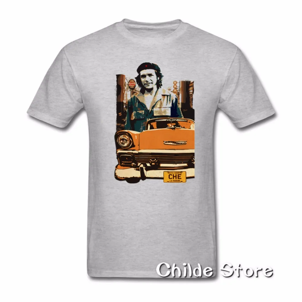 Хит продаж ретро дизайн с Кубой Che Guevara A Car мужские хлопковые футболки крутая