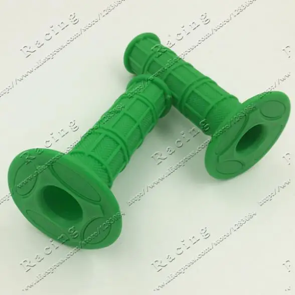 Dark Green Motorcycle Universal 22mm 24mm Handle Grips Soft Rubber Motocross Handlebar Grip For