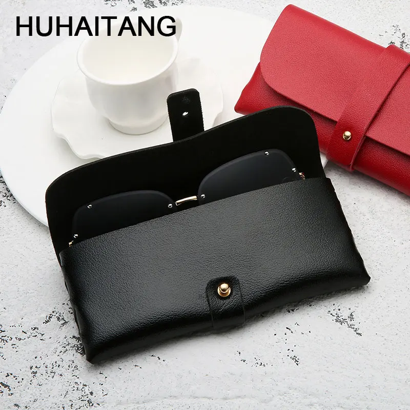 HUHAITANG PU Leather Sunglasses Case Women Portable Glasses Box Travel Spectacle Cases Luxury Brand High Quality Sunglass Pack