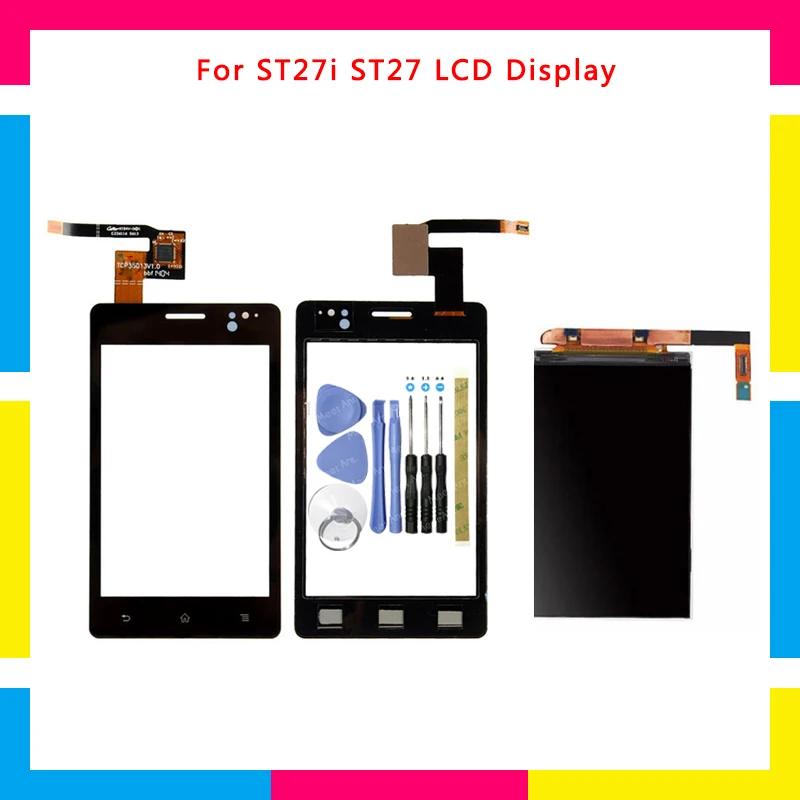 

Replacement High Quality LCD Display + Touch Screen Digitizer Sensor For Sony Lotus Xperia Go ST27i ST27 + Tool