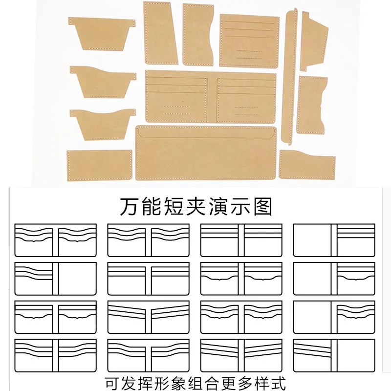 13pcs Universal Leather Craft font b Short b font Style money clips font b bag b