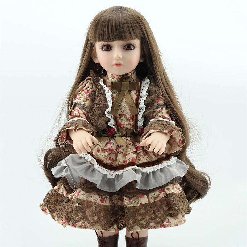 

45 CM SD/BJD Doll Toy Collection Mini Doll American girl long Hair Dressing reborn Silicone Doll bBlythe Joint Body Girl Gifts
