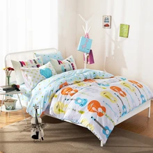 MEILUO Spring And Summer Rural Floral Guitar Cartoon Cotton Covered Four-Piece Suit