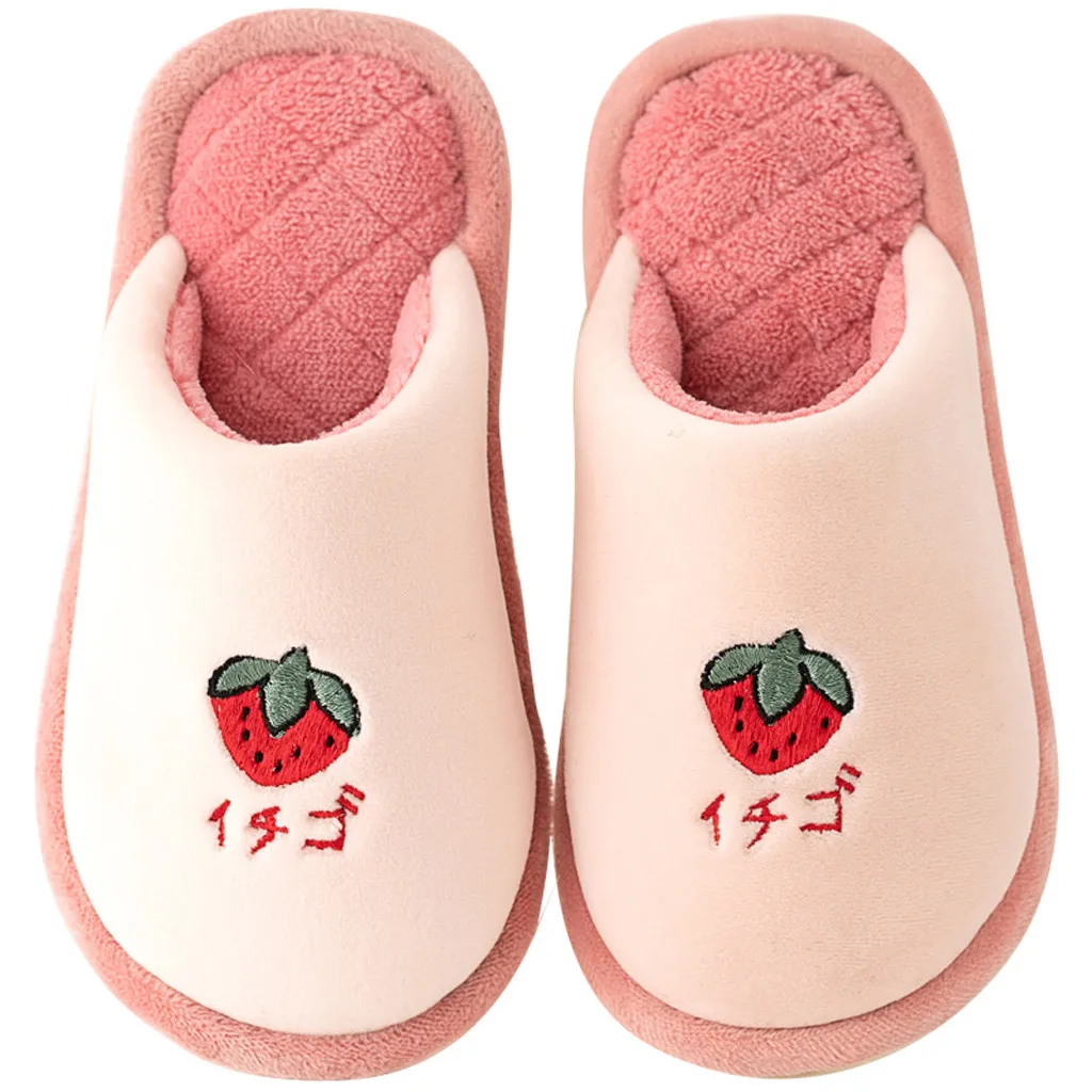SAGACE Для женщин Для мужчин мальчиков и девочек Детские зимние штаны теплые шлёпанцы для женщин домашние тапочки; милые плюшевые тапочки, домашние туфли для детей - Цвет: Розовый