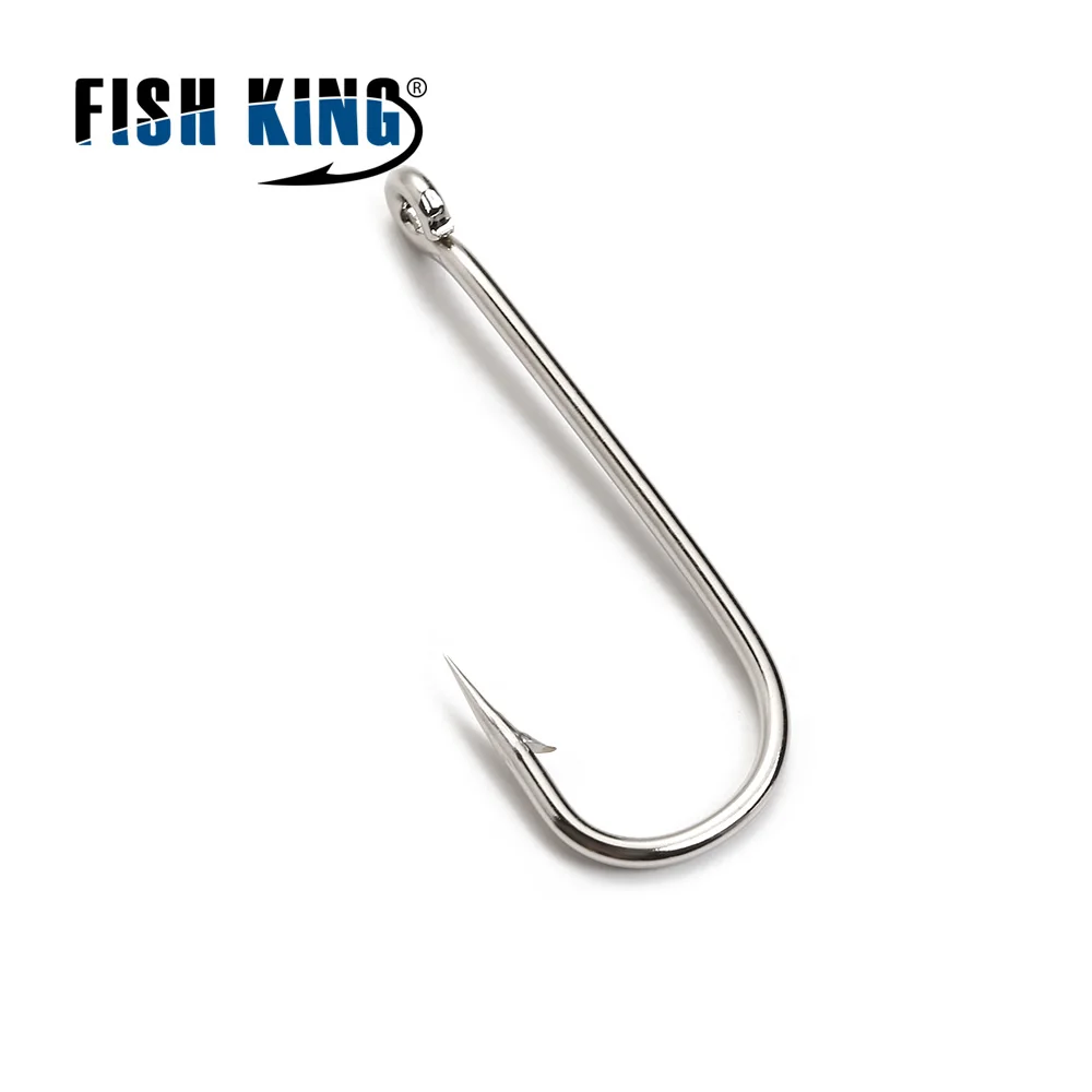 Рыболовный крючок FISH KING 10 20 #100 шт. мягкие крючки для приманки с длинным