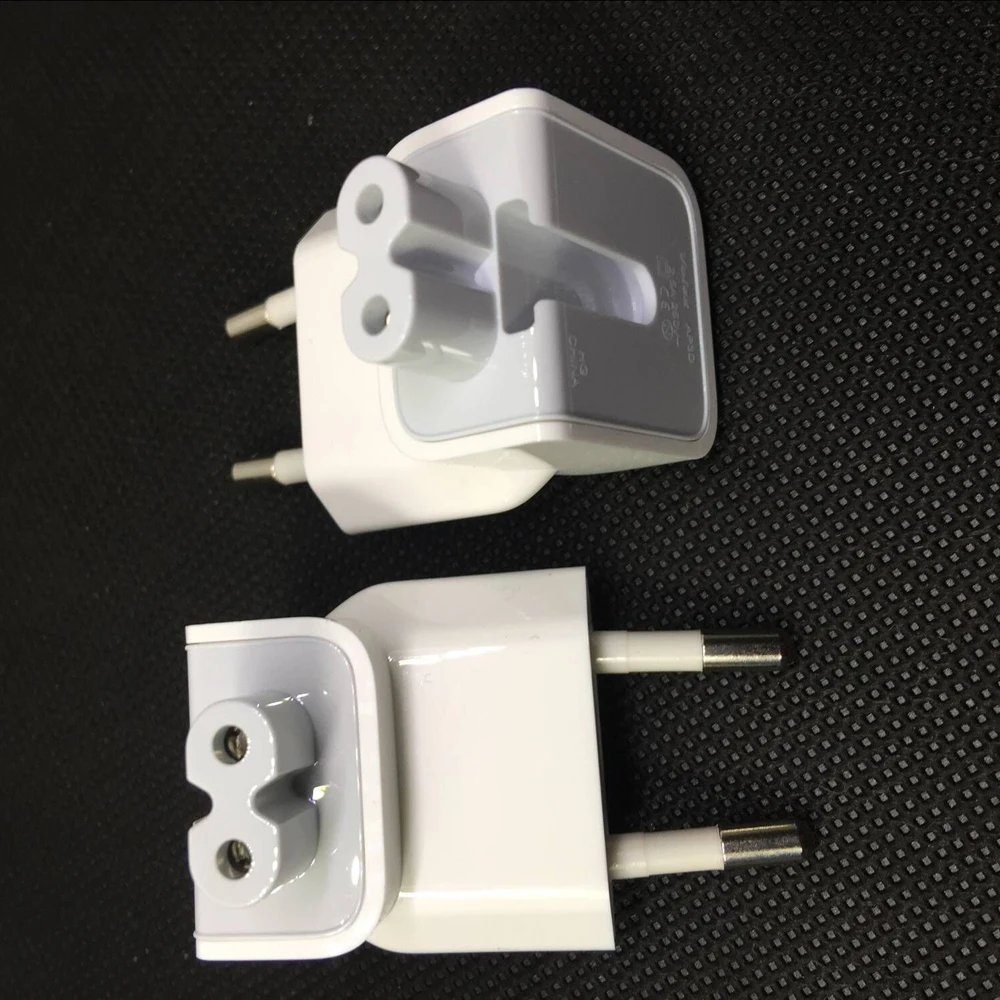 

Genuine Wall AC Detachable Electrical Euro power cable EU Plug Duck Head for APPLE USB Charger NOTEBook Transfer Power Adapter
