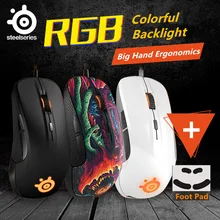 Игровая мышь Steelseries RIVAL 300/300 S, оптическая мышь, светодиодный, эргономичный бренд, компьютерные аксессуары, мышь для геймера