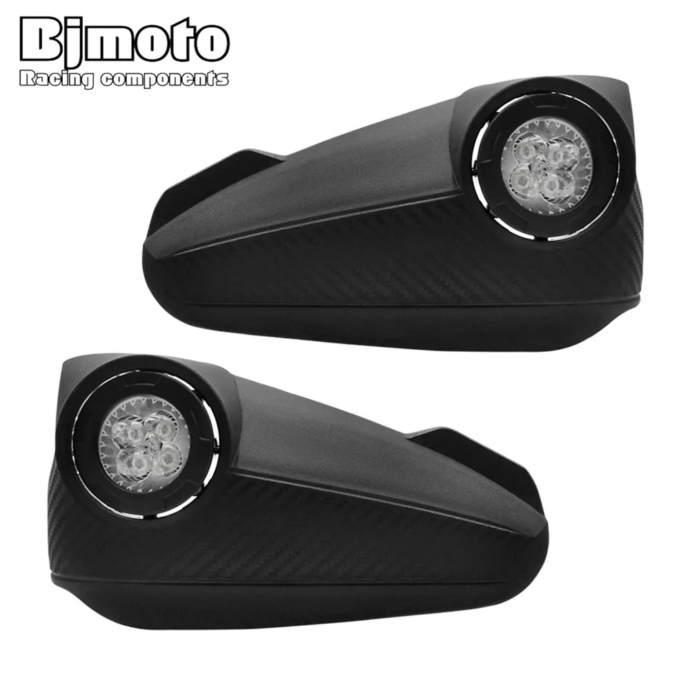 BJMOTO LED Handguards Hand Guard with light For Honda Kawasaki Yamaha