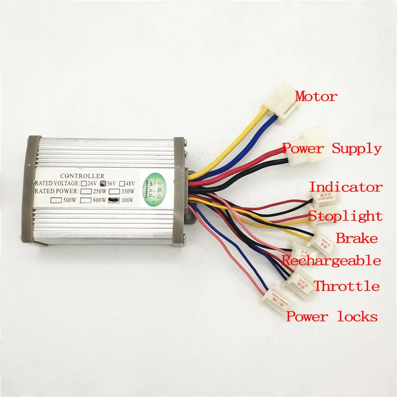 Top 36V48V 1000W UNITEMOTOR Brushed Motor MY1020 With Controller And LED Throttle Electric Motorcycle MX500 Upgraded Engine Kit 4