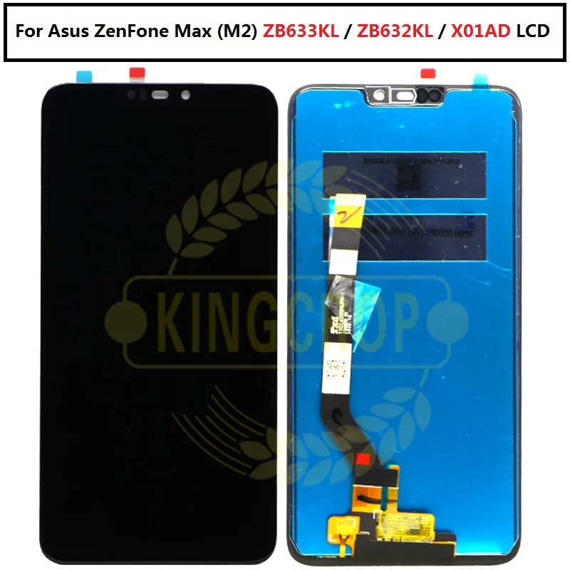 6,2" для Asus Zenfone Max M2 ZB633KL/ZB632KL X01AD ЖК-дисплей+ сенсорная панель дигитайзер для ZB633KL X01AD дисплей с рамкой
