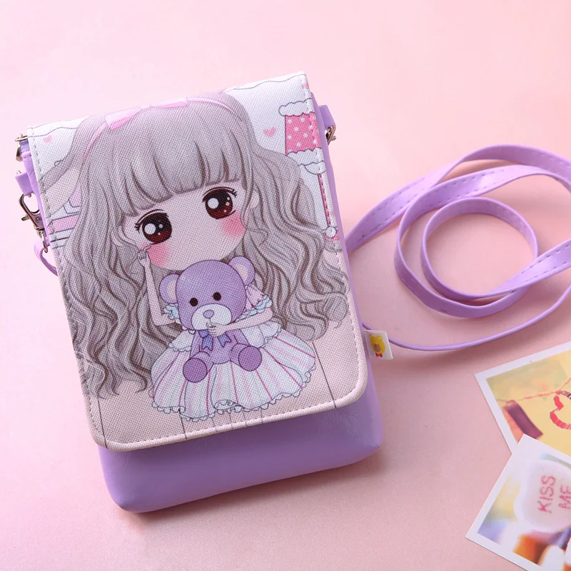  Fashion Girls Crossbody Bag Small Shoulder Bag Kids Messenger Bag Children Cartoon Printing Flap Ba - 32893018017