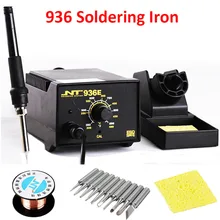 936 Регулируемая паяльная железная станция, Электрический Железный 220 В/в+ Наконечники для паяльника+ паяльная Оловянная проволока+ подарки