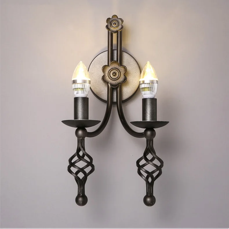 Iwhd wandlamp гладить Ретро Лофт настенный светильник светодиодный Винтаж промышленные настенные бра настенный светильник 2 головы свеча arandelas