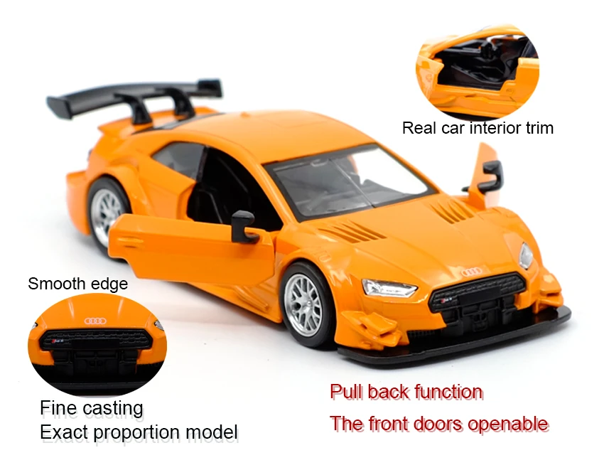 Новое поступление Caipo 1:43 RS5 DTM литая под давлением модель автомобиля игрушка с вытягиванием назад/для детей Подарки/обучающая игрушка Коллекция