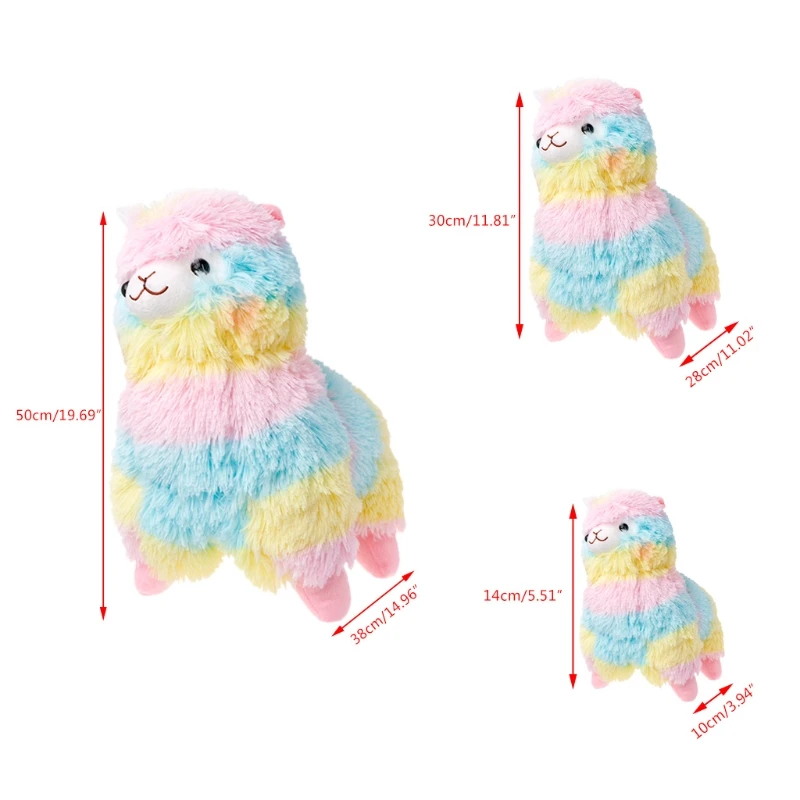 Rainbow Amuse Alpaca Plush font b Toy b font Lama Alpacasso Doll Cotton Stuffed Animal font