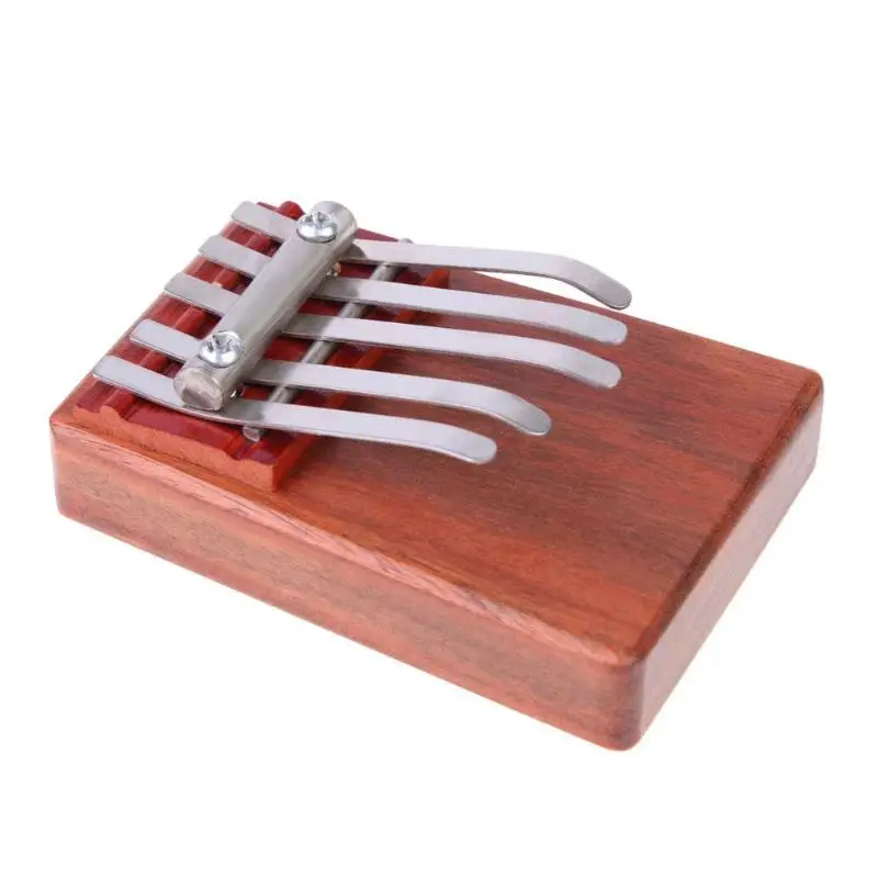 5 ключей Kalimba Mbira Likembe Sanza Finger «пианино для больших пальцев» инструмент из розового дерева «пианино для больших пальцев» металлические мешалки