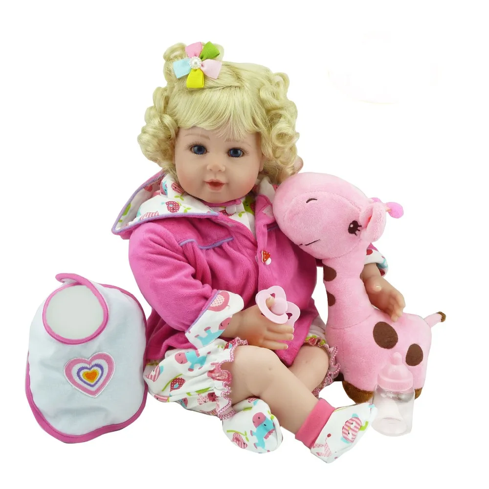 

Bebe 55cm Silicone Reborn Baby Doll Toys Girl Brinquedos Lifelike Fashion Princess toddler Doll child Birthday bonecas