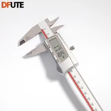 Buy online DFUTE High Quality 150mm 6inch LCD Digital Electronic Carbon Fiber Vernier Caliper Micrometer Gauge Accuracy 0.02mm
