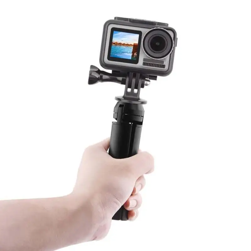 Из алюминиевого сплава Мини штатив видео Стенд Ручка для DJI OSMO Action Cam натуральный каучуковый коврик дизайн с анти-против старения-скольжения