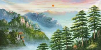 

Hand Painted Modern Oil Painting on Canvas Chinese-style landscape painting Canvas Painting Wall Art Picture for Home Decoration