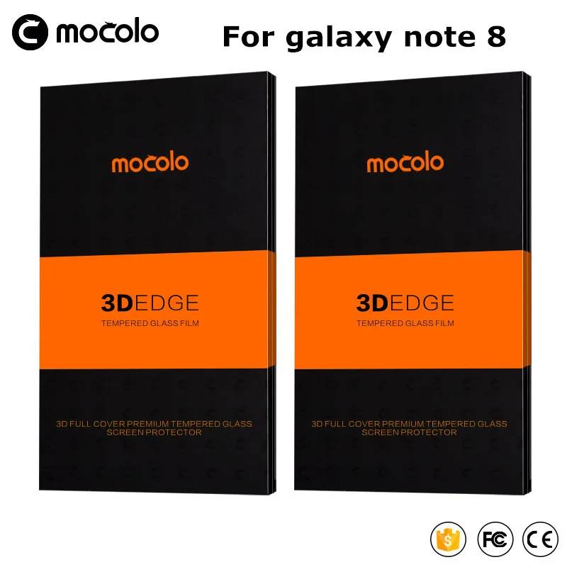 3D Curved Full Cover mocolo Tempered Glass For Samsung Galaxy note 8