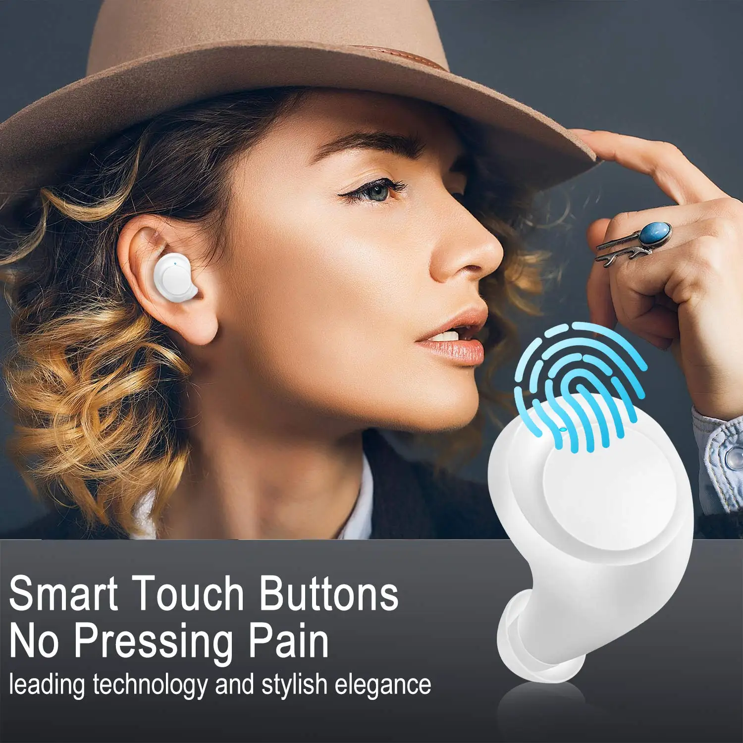W1-2 Мини Bluetooth 5,0 TWS IPX5 Водонепроницаемый и от потения наушники с зарядным устройством для IOS Android мобильного телефона
