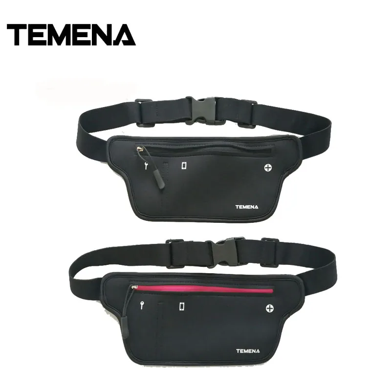

Temena New Fashion Waterproof Small Casual Waist Pack Unisex Waist Bag for Cellphone and Wallet Neoprene Waist Bag AWP532B