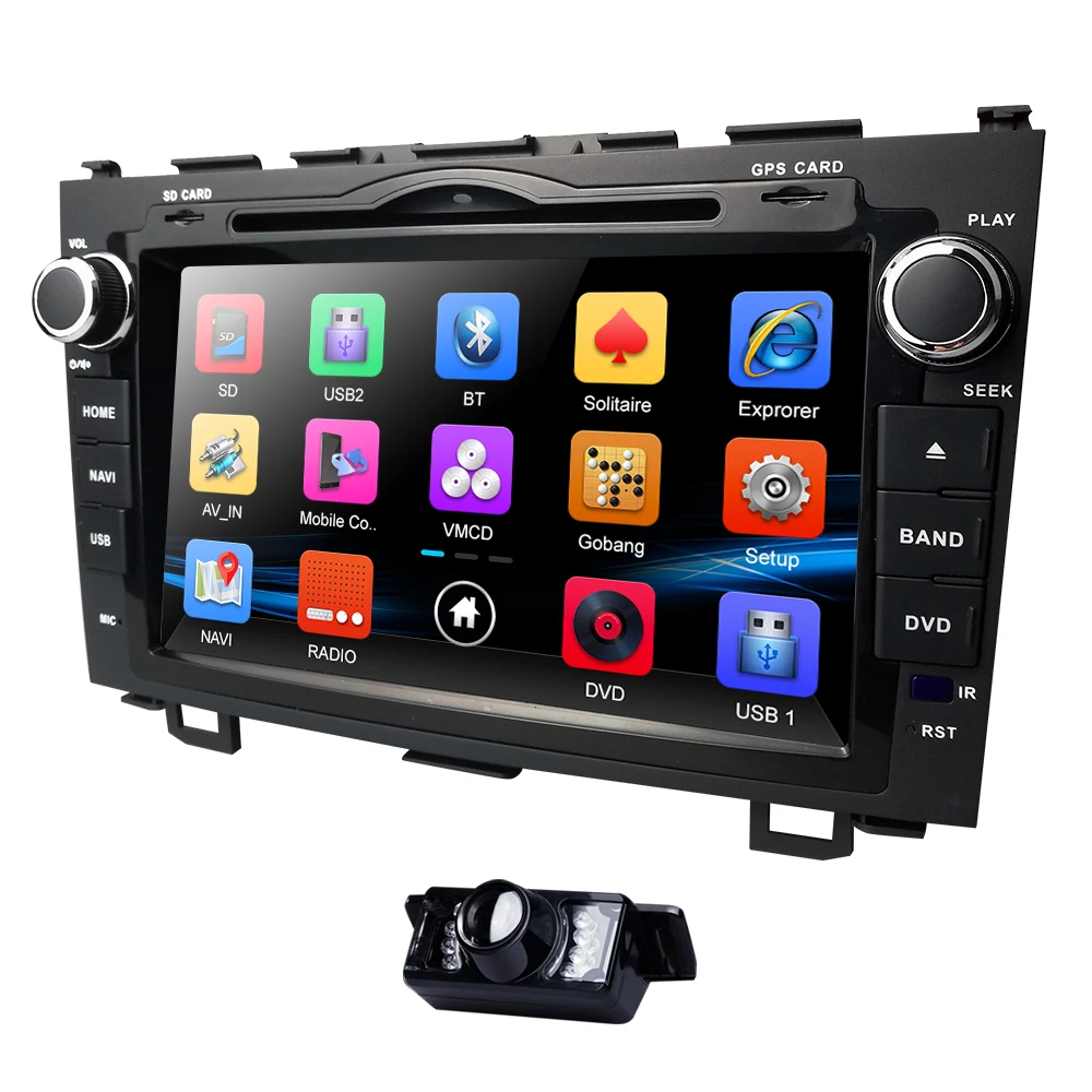 Cheap for HONDA CRV 2007-2011 GPS Navigation 8" 2 din car monitor Bluetooth RDS Radio Steering Wheel Control USB Subwoofer AUX CAM-IN 3