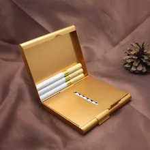Двойной открытый алюминиевый чехол для сигарет, коробка для сигар, держатель для табака, металлический Карманный контейнер для хранения, аксессуары для сигарет